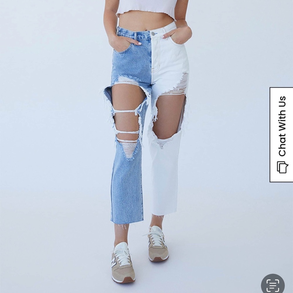 Pacsun color block straight jeans